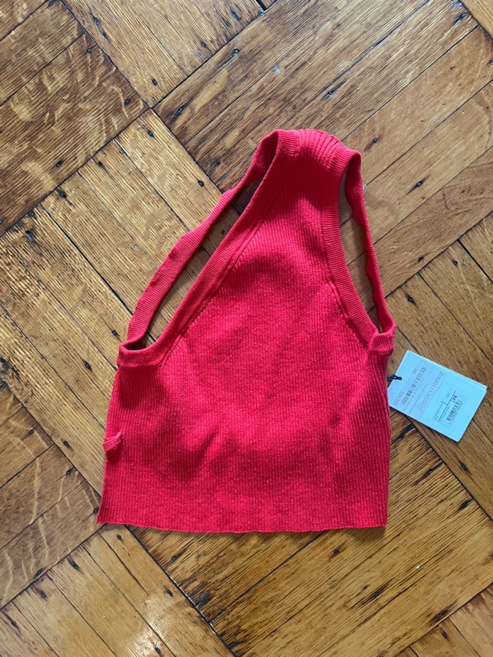 Jacquemus Red Ribbed Knit Tank Top